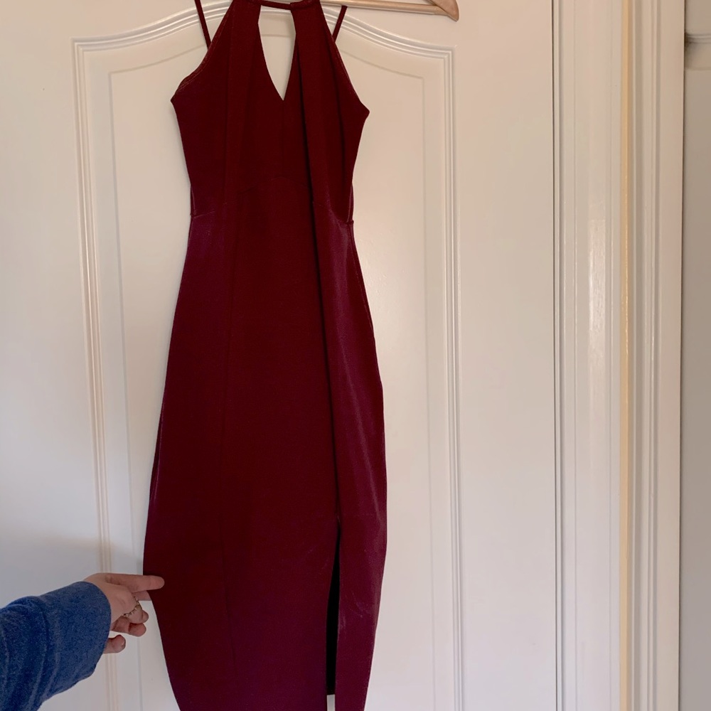 Burgundy dress
